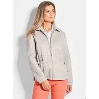 GOLDNER Outdoorjacke Leicht wattierte Outdoorjacke mit Hemdkragen Hemdjacke mit Gummibund und Reißverschluss