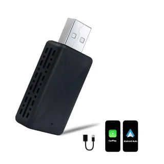 YUEHOO 2 in 1 Wireless CarPlay Adapter for Apple & Android Car Wireless CarPlay Dongle Receiver Adapter for Wired Wirele