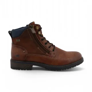 Mustang Herren braune Kunstleder-Winter-Schnürstiefel – M0031006