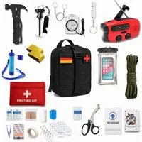 ELANOX Erste-Hilfe-Set ELANOX Survival mit Kurbelradio und Erste-Hilfe-Set Werkzeug