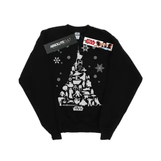 Star Wars Sweatshirt homme arbre de Noël (Noir)