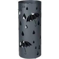 SONGMICS Schirmständer, Regenschirmständer mit Wasserauffangschale und Haken, 49 x 19,5 cm