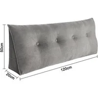 JEOBEST Rückenkissen Keilkissen mit waschbarem Bezug, Rückenstützkissen, Versch. Größen, Ideal zum Anlehnen im Bett, Lang 1.2/1.4/1.6/1.8/2M