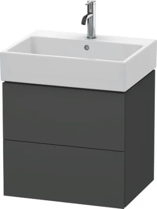Duravit L-Cube Waschtischunterbau wandhängend Graphit Matt 584x459x544 mm - LC627504949 LC627504949