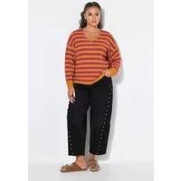 Studio Untold Strickpullover Pullover Boxy Shape Streifenstrick
