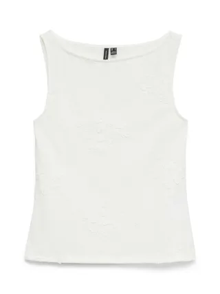 VERO MODA - VMVIVIAN SL BOATNECK TOP JRS Snow White - Gr. - XS