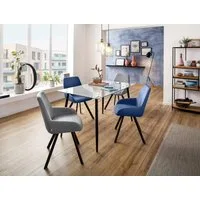 OTTO home Glastisch Danny (Esstisch, Glastisch, OTTOs Choice), Esstisch Breite 140 cm, Metallapplikationen, modernes Design