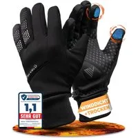 MIVELO Fahrradhandschuhe Übergangshandschuhe mit Touchscreen Funktion wasserabweisend winddicht