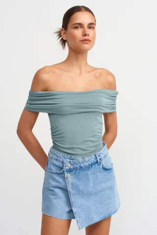 Off-Shoulder Slim-Fit-Jerseybluse