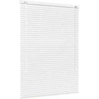 jalousiescout Jalousie LightLess Aluminium-Jalousie, 25 mm, 40 x 130 cm, weiß matt, ohne Bohren, geklemmt oder verschaubt, Aluminium, vollverdunkelnd, Feuchtraumgeeignet
