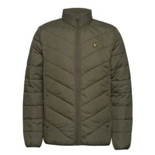 Lyle & Scott Logo Herren Khaki gepolsterte Mantel