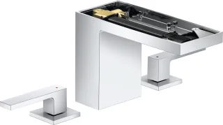 Hansgrohe 3-Loch Waschtischarmatur 110 Axor MyEdition ohne Platte chrom, 47072000 47072000