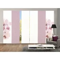 HOME WOHNIDEEN Schiebegardine BONITA 6er SET (6 St), Paneelwagen, blickdicht, Schiebevorhang Digidruck 6er Set BONITA