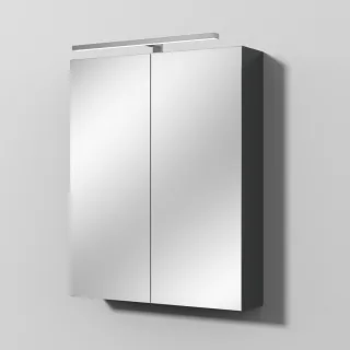 Sanipa Reflection Spiegelschrank MILLA 60 mit LED-Aufsatzleuchte, Anthrazit-Matt, SD14022 SD14022