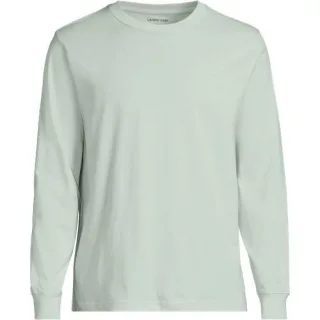 Super-T Langarm-Shirt für Herren, Classic Fit, Herren, size: regular, Blau, Baumwolle, by Lands' End