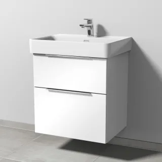 Sanipa 3way Waschtischunterbau zu Laufen Pro S Waschtisch mit 2 Auszügen, Weiß-Glanz UF76678