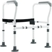 COSTWAY WC-Aufstehhilfe, belastbar bis 136 kg, höhenverstellbar mit Haltegriff