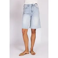 Zhrill Shorts INSA Denim Bermuda ausgestellte Passform, mit Taschen, mit Gürtelschlaufen