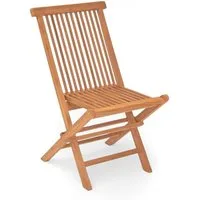 Outdoor Klappstuhl RIVA, Braun, Teakholz massiv, Klappbar, (1 St), B 43 x H 89 x T 47 cm