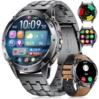 Zevelora Herren's Smartwatch Telefonfunktion 530mAh IP68 Wasserdicht Smartwatch (1.43 Zoll, Android/iOS), 1-tlg., 100+ Sport Modi Smart Watch Herzfrequenz Schlafmonitor Android iOS