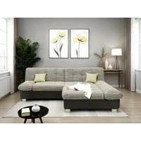 DOMO collection Ecksofa 100031 234x157 cm, kompakt, komfortabel & bequem, L-Form, whlw. mit Bettfunktion und Armteilverstellung