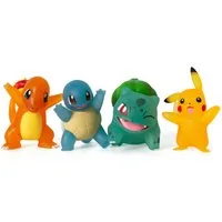Jazwares Spielfigur Pokémon - Select Battle Figur 4er Pack - Bisasam, Glumanda, Pikachu &