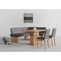 OTTO home Eckbankgruppe Beluna + Cross Essecke Sitzgruppe Eckbank Küchenbank, (Set, 4-tlg., Eckbank, 2 Stühle und Tisch), Sitzgruppe Esszimmer Stühle Tisch und Bank bequem gepolstert