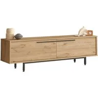 en.casa TV-Schrank »Urejovle« mit 2 Türen 160 x 36 x 45 cm Eichenoptik