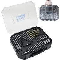 CCLIFE Bohrer- und Bitset Bohrer Set Gemischt 400tlg für Holz, Metall, Stein, Kunststoff, Ziegel, Packung, 400-St.