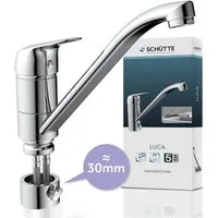 Schütte Spültischarmatur LUCA für Unterfenster-Montage, Wasserhahn Küche in Chrom, Hochdruck