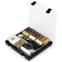 bestTools Schleifpapier Laminat Reparatur Set 16 Teile 11 Wachsfarben Wachsschmelzer, Für Laminat, Parkett & Möbel Kratzer einfach ausbessern