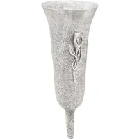 Florists Products Bodenvase Edle Grabvase Grau zum Stecken, Calla-Motiv, wetterfest