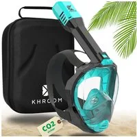 Khroom Schnorchel Schnorchelmaske Erwachsene Tauchermaske Vollgesichtsmaske Schnorcheln (geprüfte CO₂ Sicherheit, Vollgesichtsmaske Tauchmaske), Seaview Pro