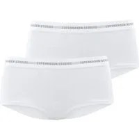Copenhagen Studios Panty mit softem Logobund (2er-Pack) aus gerippter Bio-Baumwollqualität