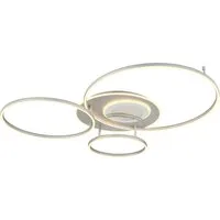 GLOBO LIGHTING Deckenleuchte JOHNSON, LED fest integriert, Smarte LED-Deckenleuchte, dimmbar, Fernbedienung, flexibel