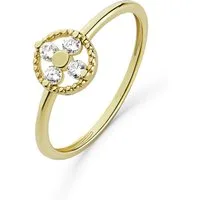 CHRIST Fingerring CHRIST Damen-Damenring 375er Gelbgold Zirkonia, Zirkonia