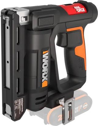 Worx Akku-Tacker "WX843.9 NailForce" für Nägel bis 15mm & Tackerklammer bis 14mm, ohne Akku und Ladegerät