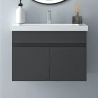 Aica Sanitär Waschtisch Unterschrank Waschbecken Waschtisch MDF Badmöbel Set