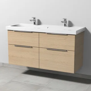 Sanipa 3way Waschtischunterbau zu Geberit iCon Light Waschtisch mit 4 Auszügen, Eiche-Nordic UM57648