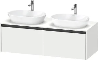 Duravit Ketho.2 Konsolenwaschtischunterbau wandhängend Weiß Matt 1400x550x459 mm - K24888B18180000 K24888B18180000