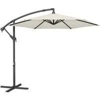 SONGMICS Sonnenschirm, Ø 300 cm,UV-Schutz UPF 50+,mit Kurbel,mit Ständer