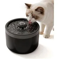 DAITORE Trinkbrunnen 1,8L Katzenbrunnen PP, leiser Trinkbrunnen für Katzen, Hunde 1.8 l, Mit Filtersatz, mit Wasserstandsfenster, flüsterleise