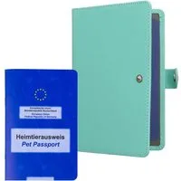 kwmobile Etui Impfpass Hülle für Tiere, Schutzhülle EU Heimtierausweis - Haustier Impfausweis Cover Kunstleder