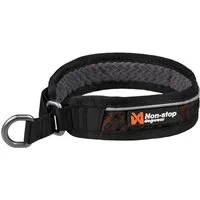 Non-stop dogwear Hunde-Halsband ROCK Collar 3.0. orange, HexiVent, Hypalon-Verstärkung, Aluminum D-Ring, Nylongurtband, Funktionelles Hundehalsband mit Zugstopp-Funktion