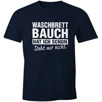 MoonWorks Print-Shirt Lustiges Herren T-Shirt Waschbrettbauch hat ich schon steht mir nicht mit Print