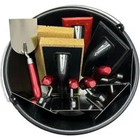 ConToo Fliesenspachtel Fliesenlegerset Fugbox 10-teilig Handwerkerset Holzgriff - CT02_10H