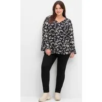 sheego by Joe Browns T-Shirt Langarmshirt Langarm mit Biesen und Volantärmeln
