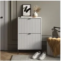 Vicco Schuhkipper Eliza, Weiß, 60 x 92 cm mit 2 Klappschubladen (1 St)