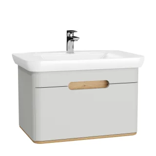 VitrA Sento Set 78 cm Waschtisch + Unterschrank 1 Lade Hellgrau Matt,65986 65986