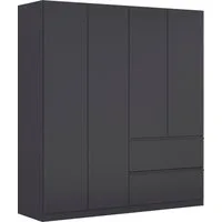 rauch Drehtürenschrank Kleiderschrank Schrank Garderobe COSTA in den Breiten 91/136/181 cm (in 3 Ausstattungen BASIC/CLASSIC/PREMIUM) viel Platz, grifflose Front und Push-to-Open Funktion MADE IN GERMANY